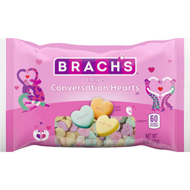 Brachs Valentines Large Conversation Hearts 5oz Bag