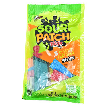 Sour Patch Kids Assorted Strips 3.5oz Bag