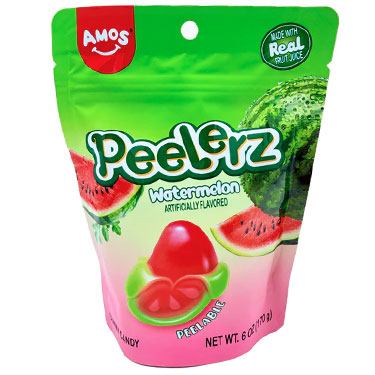 Amos Peelerz Gummy Watermelon 6oz Bag