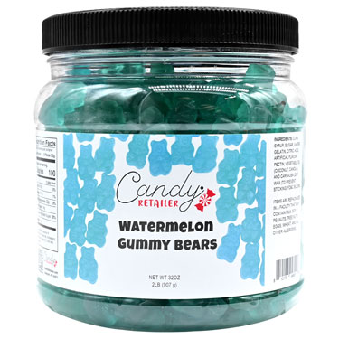 Candy Retailer Gummy Bears Watermelon 2 Lb Jar