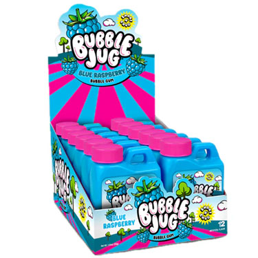 Bubble Jug Blue Raspberry Bubble Gum 1.94oz Jug 12ct Box