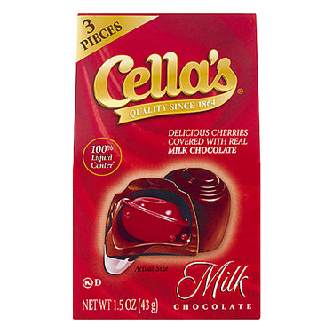 Cellas Milk Chocolate Covered Cherries 1.5oz Mini Bag