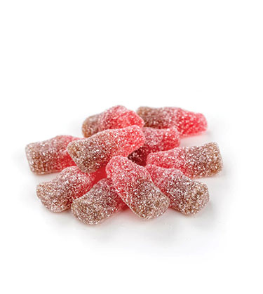 Gustafs Sour Cherry Cola Gummi Bottles 1 lb