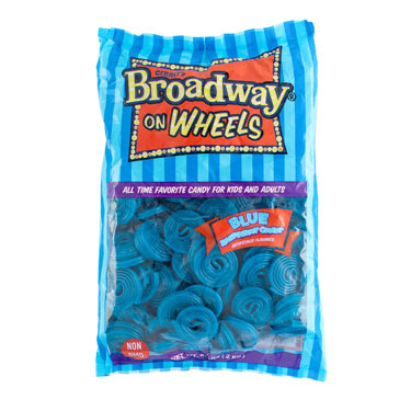 Gerrit Broadway Licorice Wheels Blue Raspberry 4.4lb Bag
