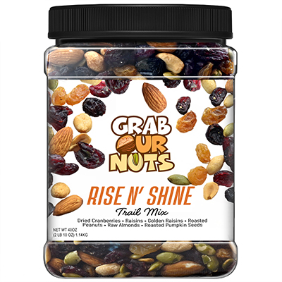 Grab Our Nuts Trail Mix Rise n Shine 40oz Jar