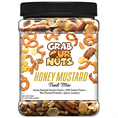 Grab Our Nuts Trail Mix Honey Mustard 28oz Jar