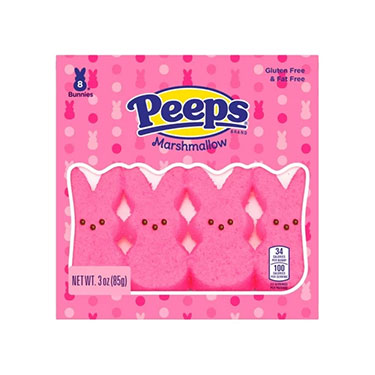 Peeps Easter Pink Marshmallow Bunnies 3oz Box