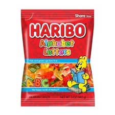 Haribo Alphabet Letters 5oz Bag 12ct Box
