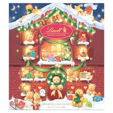 Lindor Holiday Chocolate Teddy Assorted Advent Calendar 4.5oz