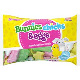 Spangler Easter Marshmallow Bunnies Chicks and Eggs 10oz Bag