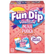 Fun Dip Valentines Maui Punch Card Pouches 10.32oz Box