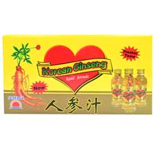 Korean Ginseng Drink With Root Extract 4.2oz 10ct Box