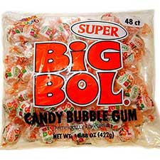 Alberts Super Big Bol Candy Coated Bubble Gum 48ct Bag