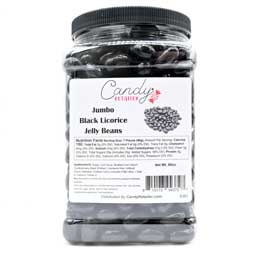 Candy Retailer Jumbo Jelly Beans Black Licorice 5 Lb