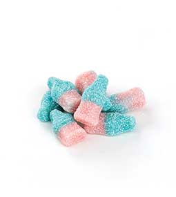 Gustafs Small Sour Bubble Gum Gummi Bottles 1 Lb