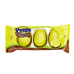 Peeps Easter Milk Chocolate Dipped Marshmallow Yellow Chicks 1.5oz Box